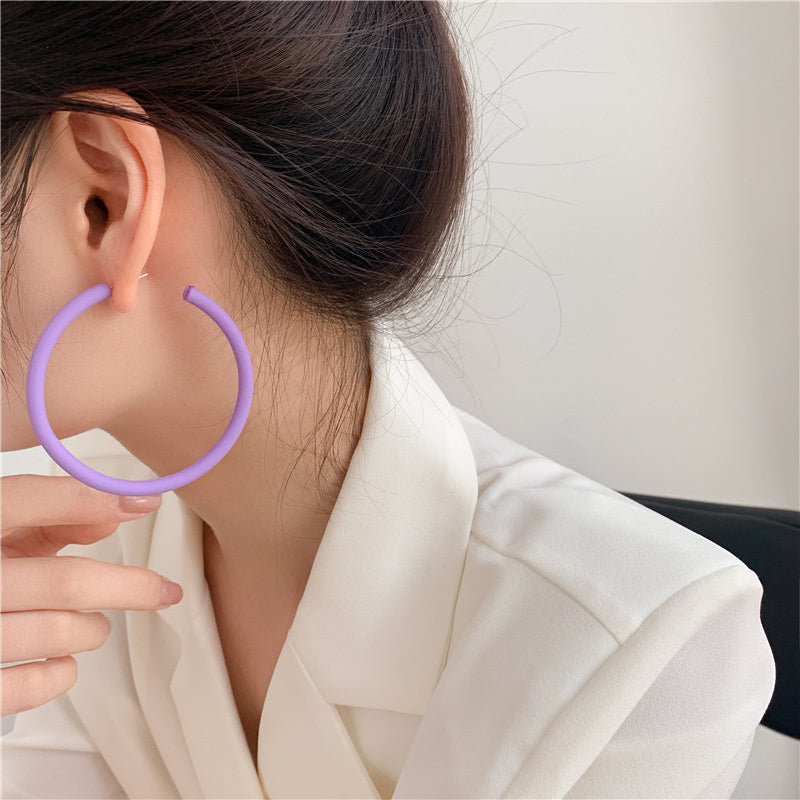 Acrylic Round Jelly Color Elegant Holiday Party Earrings