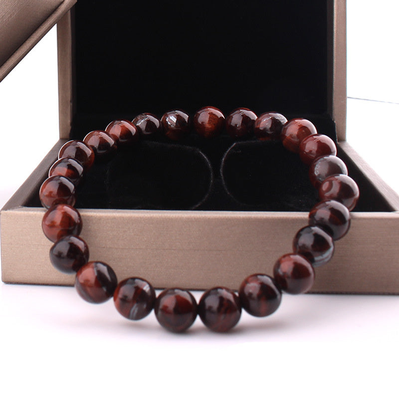 Men And Women Fashion Simple Natural Tiger Eye Bracelet