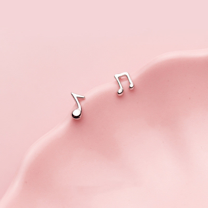 S925 Silver Stud Earrings Personalized Notes