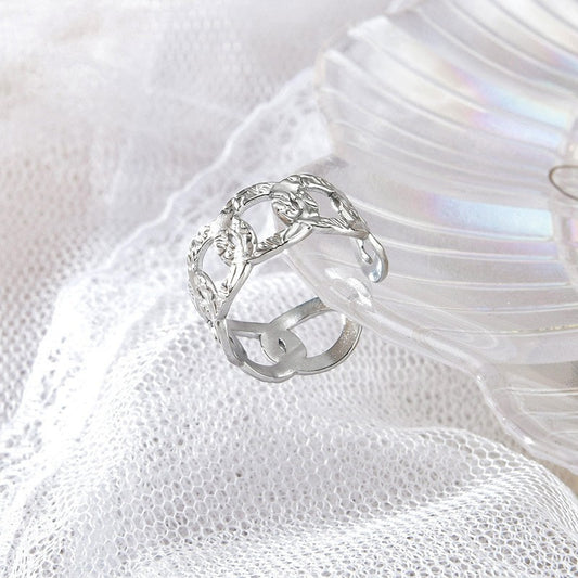 Fashion Vacuum Plating Couple Ring