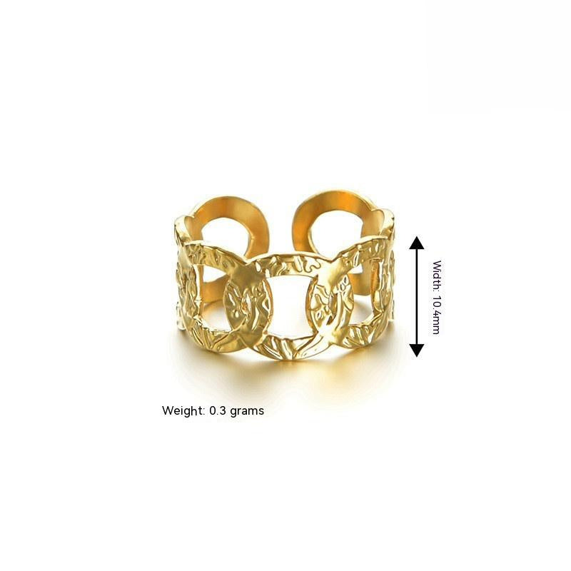 Fashion Vacuum Plating Couple Ring