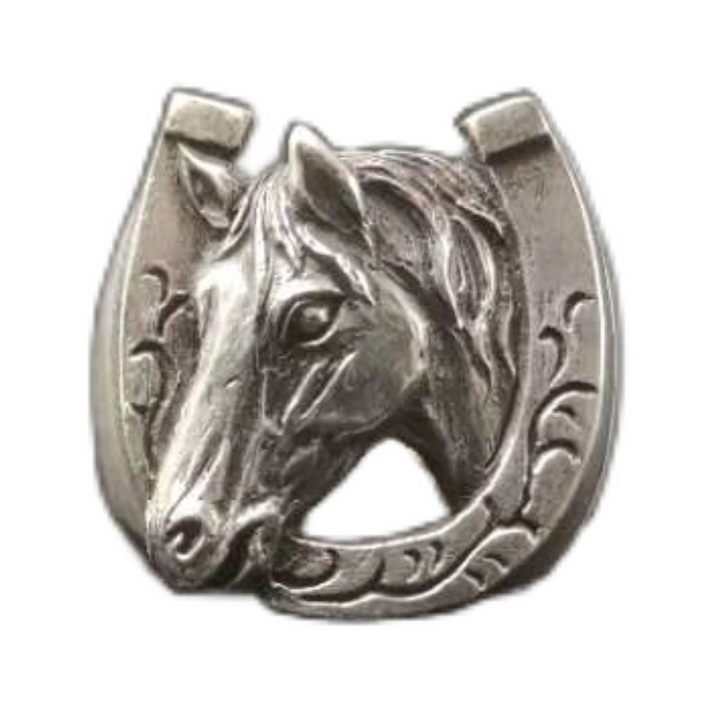 Thai Silver Tangcao Horseshoe Head Zodiac Ring