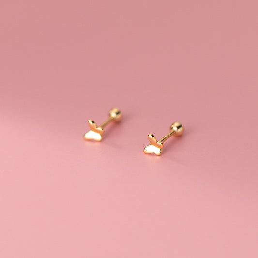 S925 Silver Ear Nail Simple Temperament Thread
