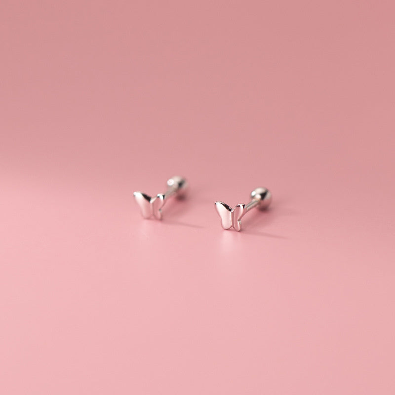 S925 Silver Ear Nail Simple Temperament Thread