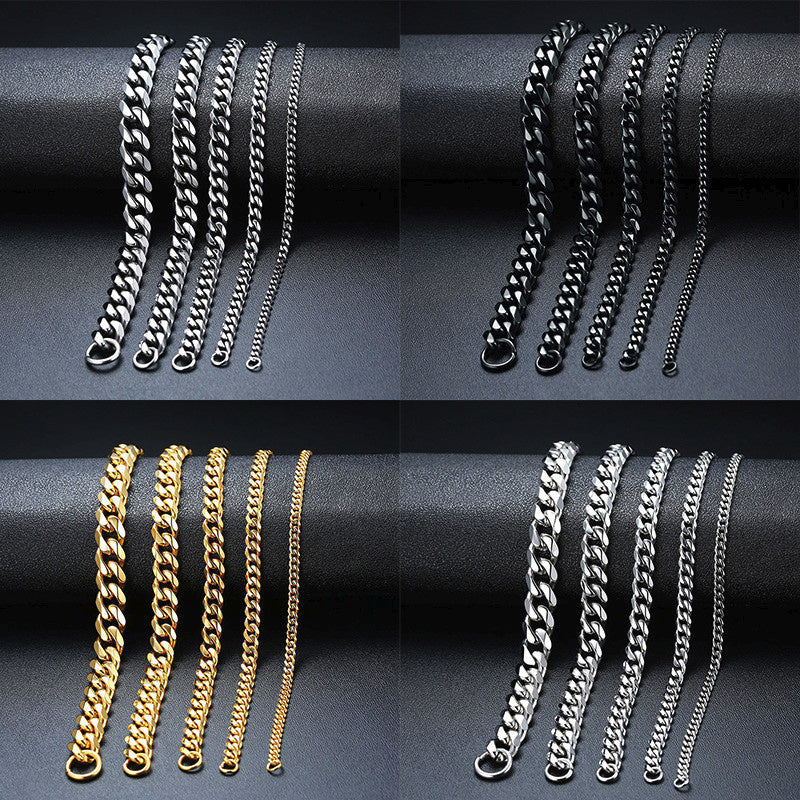 Men's Stainless Steel Gold Plated Handwork
