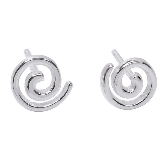 Simple Sterling Silver Literary Mini Stud Earrings