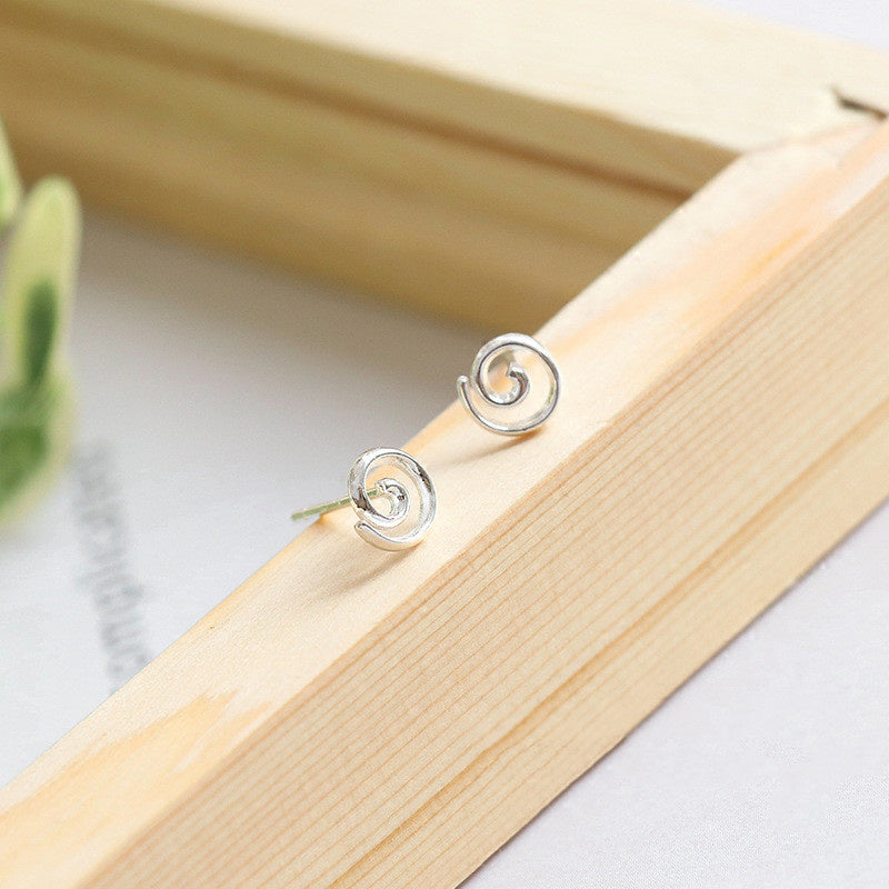 Simple Sterling Silver Literary Mini Stud Earrings