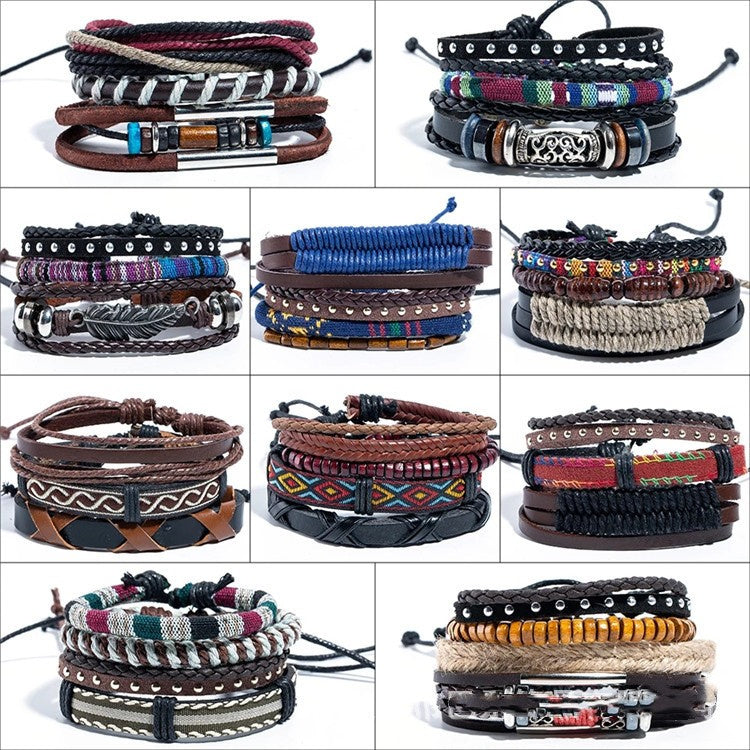 Retro Multi-layer Adjustable Beaded Bracelet