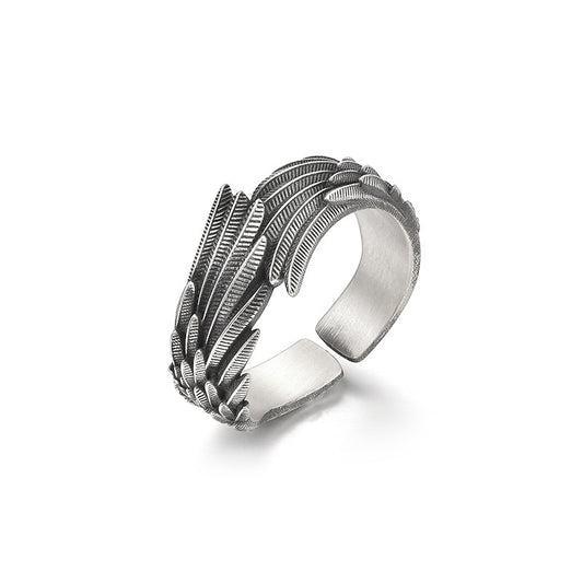 Angel Flying Wing Men And Women Couple Open Ring
