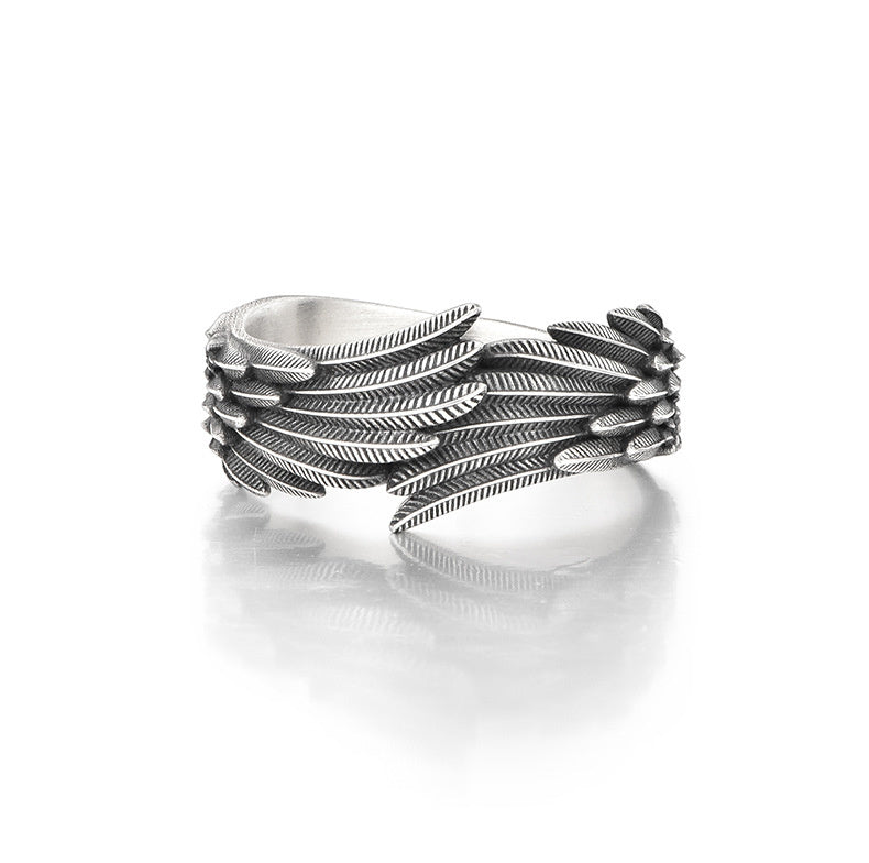 Angel Flying Wing Men And Women Couple Open Ring
